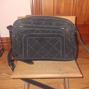 Vera Bradley Black Quilted Shoulder Bag